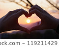 Sunset seen from Senkoji Park, a sacred place for lovers 119211429