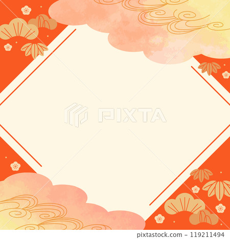 日式框架新年標題背景 119211494