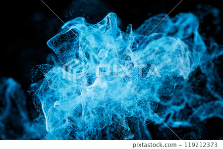 Abstract wave particles, diffuse powder, 3d Abstract wave particles, diffuse powder, 3d 119212373