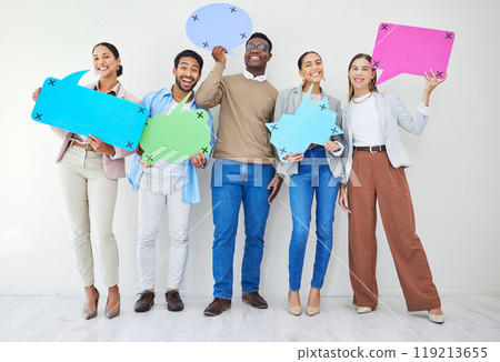 Business, portrait and people with social media, speech bubble and online communication in chat. Discussion, board or group on internet for networking, connection and announcement in forum mockup Business, portrait and people with social media, speech bubble and online communication in chat. Discussion, board or group on internet for networking, connection and announcement in forum mockup 119213655