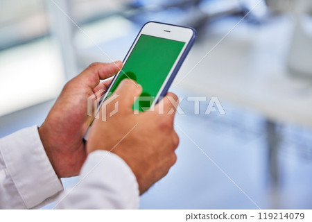 Green screen, hands of business man with phone in office for planning, research or b2b networking mockup. Contact us, space or manager with smartphone app for online consulting, sign up or info Green screen, hands of business man with phone in office for planning, research or b2b networking mockup. Contact us, space or manager with smartphone app for online consulting, sign up or info 119214079