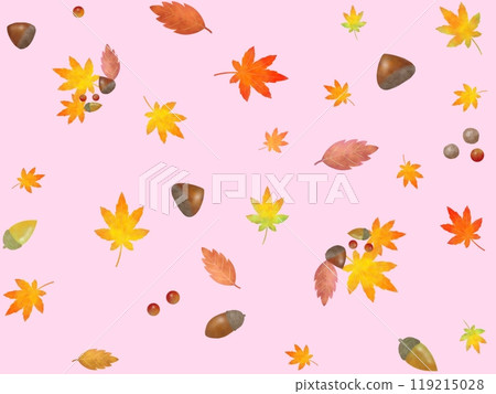 Chestnut and maple seamless pattern C-1 119215028