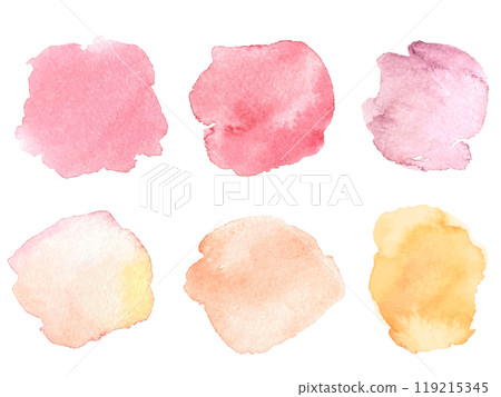 A set of colorful and cute watercolor frame illustrations A set of colorful and cute watercolor frame illustrations 119215345