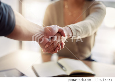 Business people, closeup or shaking hands in meeting, interview or success of b2b partnership, support collaboration or promotion. Team, HR negotiation or handshake of deal, onboarding or recruitment Business people, closeup or shaking hands in meeting, interview or success of b2b partnership, support collaboration or promotion. Team, HR negotiation or handshake of deal, onboarding or recruitment 119215834