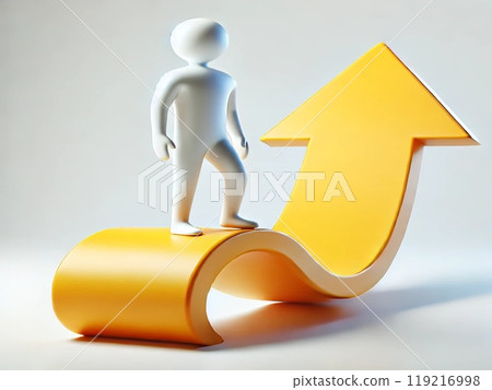 3d 人物和箭頭 3d 人物和箭頭 119216998
