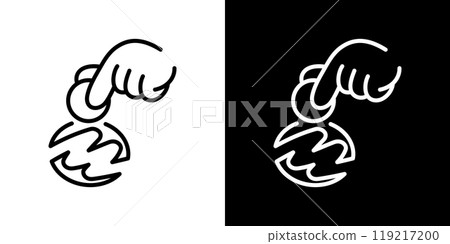 刮刮彩票簡單線條圖標 刮刮彩票簡單線條圖標 119217200