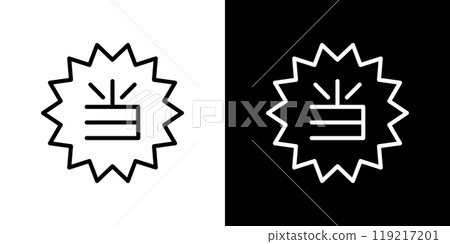 中獎彩券的簡單線條圖標 119217201