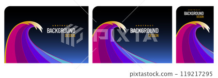 abstract colorful vector background, color flow liquid wave for brochure, magazine, flyer 119217295