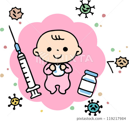 嬰兒已接種疫苗 嬰兒已接種疫苗 119217984