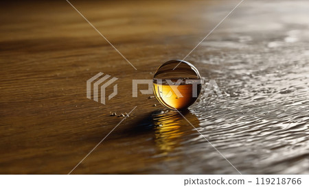 Single water drop on polished wood minimalist flooring sample hardwood ains home renovation concept visual Single water drop on polished wood minimalist flooring sample hardwood ains home renovation concept visual 119218766