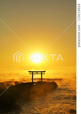 茨城縣大洗磯崎神社的日出 119218828