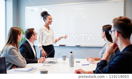 leadership coaching, team building exercise with attentive workers. Interactive meeting, employee development, bright space, leadership coaching, team building exercise leadership coaching, team building exercise with attentive workers. Interactive meeting, employee development, bright space, leadership coaching, team building exercise 119219083