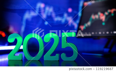 market or forex trading graph and candlestick chart suitable for financial investment concept. Economy trends background 119219687