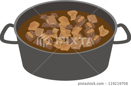 Braised beef tendon in a large pot Braised beef tendon in a large pot 119219708