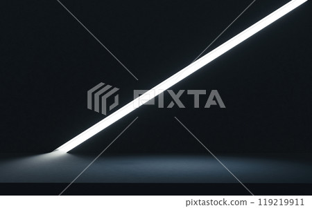 Empty room with black background, 3d rendering. 119219911