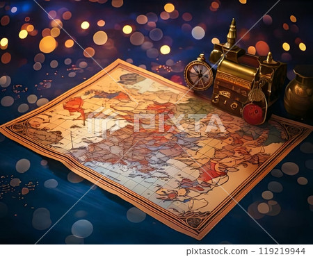 AI image: Treasure map image 119219944