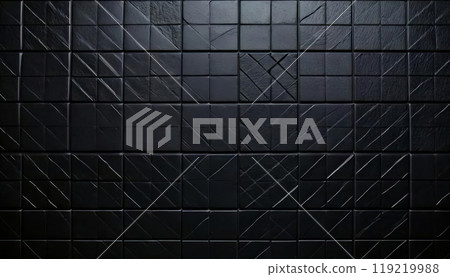 AI Image: Black tile background material AI Image: Black tile background material 119219988