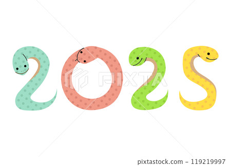 2025 Year of the Snake New Year's card material 2025 snake character material 2025 Year of the Snake New Year's card material 2025 snake character material 119219997