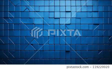 《AI Image》Blue tile background material 119220020