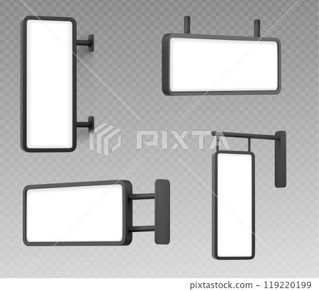3d set of signboard mockups 119220199