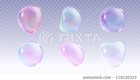 Transparent soap ball with iridescent color Transparent soap ball with iridescent color 119220323