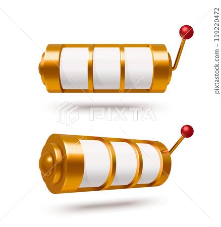 3d casino jackpot slot lever for lucky game icon 119220472