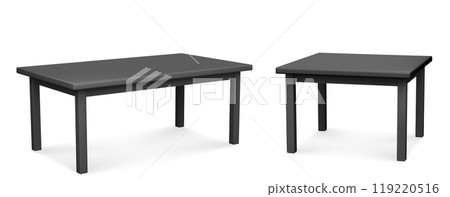 Black rectangular and square kitchen table. Black rectangular and square kitchen table. 119220516