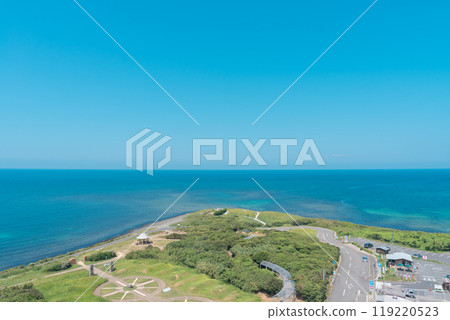 [Shimonoseki City, Yamaguchi Prefecture] A clear view from Tsunoshima Lighthouse 119220523