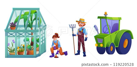 Farm greenhouse and tractor set Farm greenhouse and tractor set 119220528
