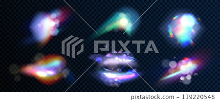 Iridescent diamond flare light with overlay effect 119220548