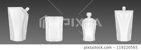 Doypack package mockup. Plastic blank pouch bag 119220565