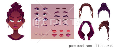African woman avatar construction kit African woman avatar construction kit 119220640
