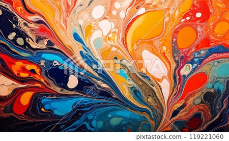 《AI Image》Colorful marbling background material 119221060