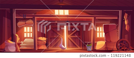 Farm barn interior design 119221148