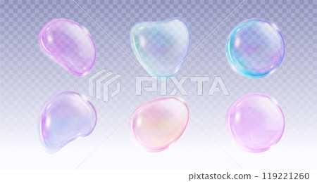 Color soap bubbles set Color soap bubbles set 119221260