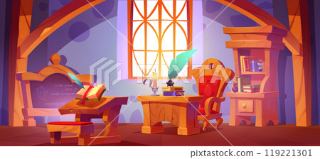 Magic school classroom interior 119221301