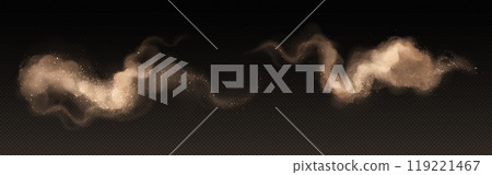 Dirt sand dust, desert powder with smoke effect 119221467