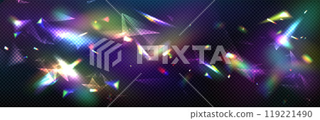 Diamond light and rainbow prism flare glass effect 119221490