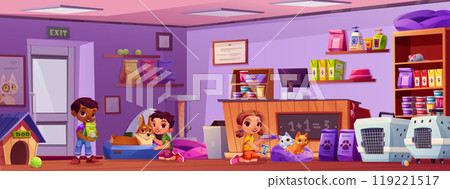 Pet shop interior 119221517