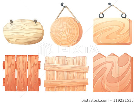Wood sign board vector. Farm signboard banner 119221533