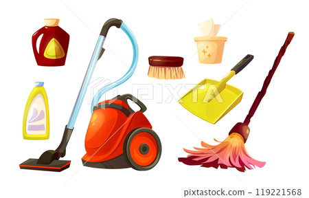 Household supplies collection. 119221568