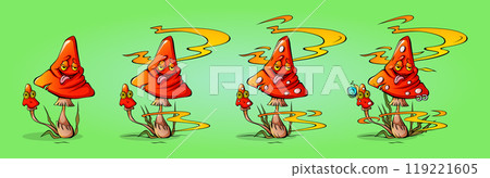 Trippy psychedelic mushroom magic illustration Trippy psychedelic mushroom magic illustration 119221605
