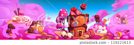 Candy land background 119221613