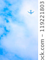 I spotted a plane beyond the thin clouds 119221803
