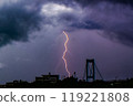 Moment of lightning strike　 119221808