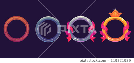 Rank avatar frame, fantasy game ui button icon 119221929