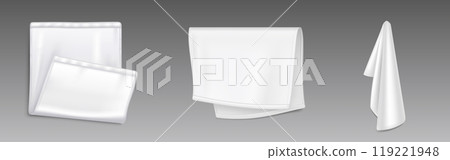 White empty folded and hanging handkerchief mockup White empty folded and hanging handkerchief mockup 119221948