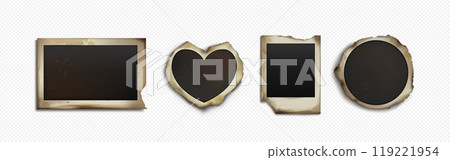 Old photo frame for album. Retro photograph vector 119221954