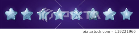 Silver game rank stars set Silver game rank stars set 119221966