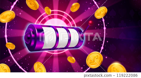 3d casino slot machine purple game background 3d casino slot machine purple game background 119222086